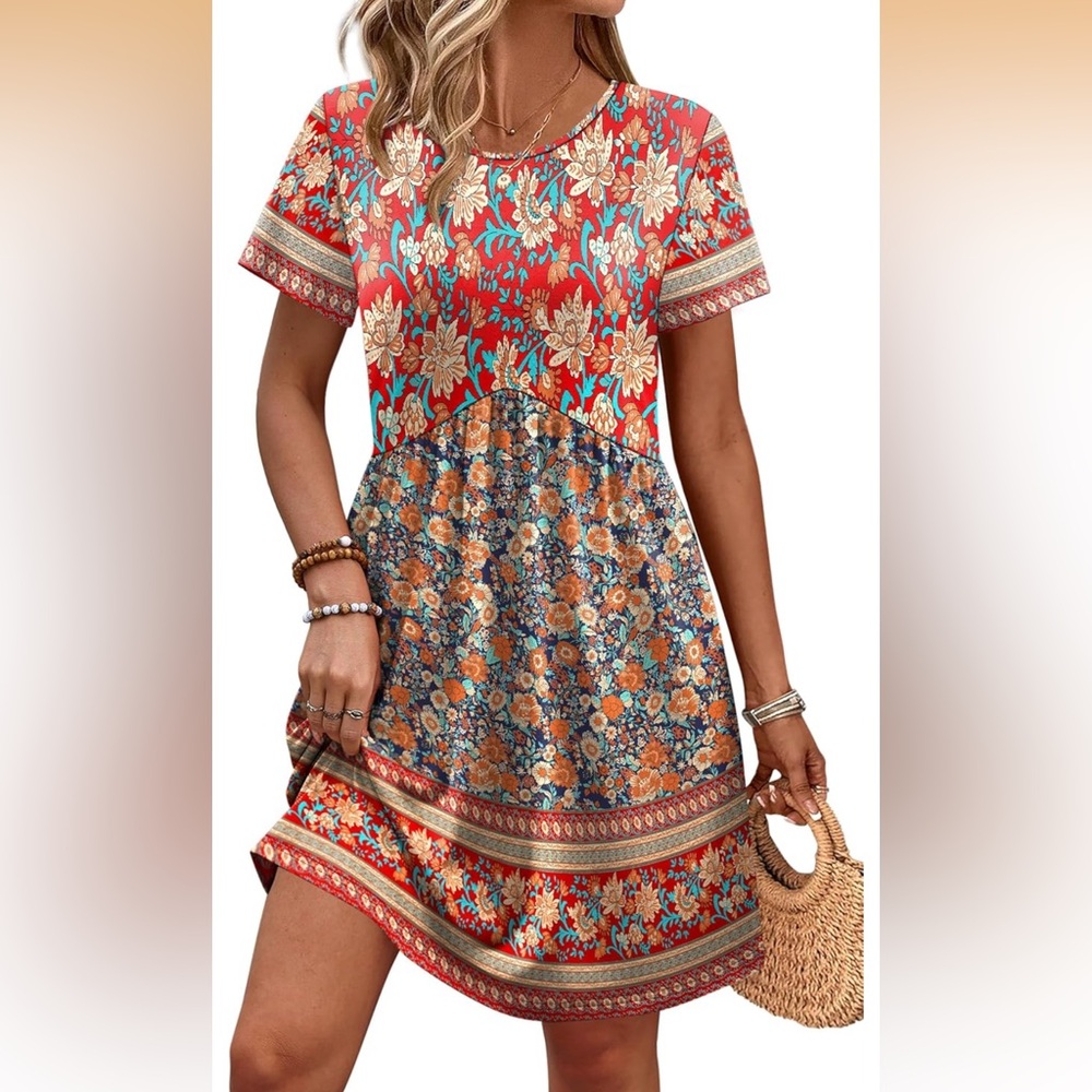 Boho Floral Multicolor Dress